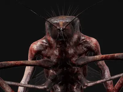 Mutant Mosquito - Horror Insects Collection Low-poly 3D model