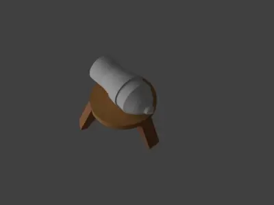 Low poly Clash Of Clans Cannon Free low-poly 3D model