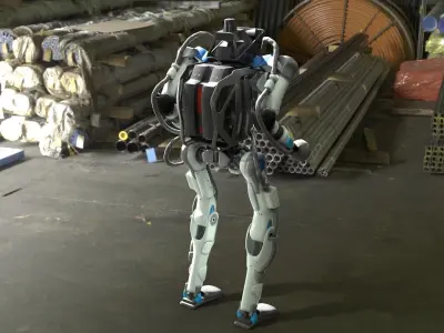Boston Dynamics Robots Collection Low-poly 3D model