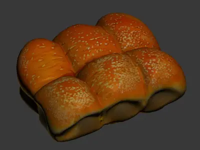 Bread Low-poly 3D model