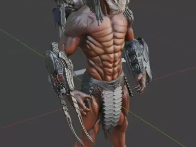 Feral Predator from Prey - Ultra-Detailed Statue 3D print model