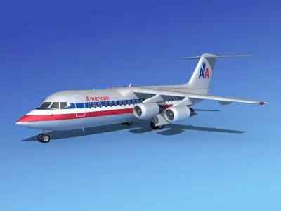 BAe 146-300 American Airlines 3D model