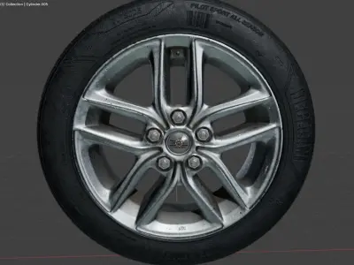 aluminum car wheel 3D model