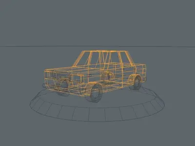 Low Poly VAZ2107 car Free low-poly 3D model