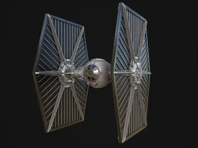 Star wars -Tie fighter - game ready-  detailed Low-poly 3D model