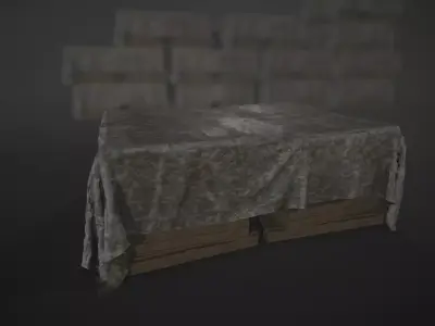 Covered army crates - 4K PBR Ready Low-poly 3D model