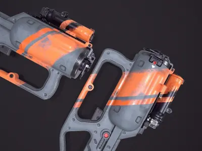 SciFi-Smg gun Low-poly 3D model