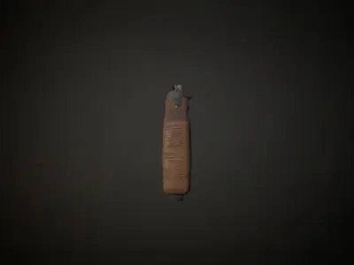 Ppsh-41 stick drum soviet submachinegun Low-poly 3D model