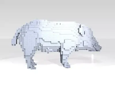 Wildboar Voxel 3D model