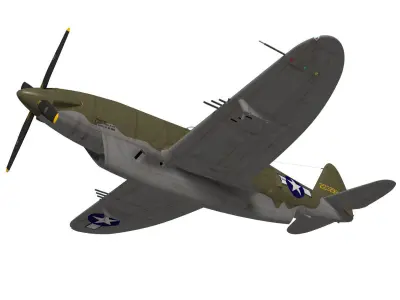 Republic XP47H 3D model