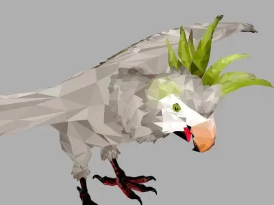 Parrot Low Polygon Art Bird Animal Low-poly 3D model