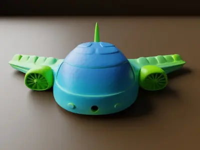 AEROPLAN KEYCHAIN Low-poly 3D model