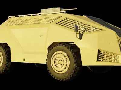 Military Car Low-poly 3D model