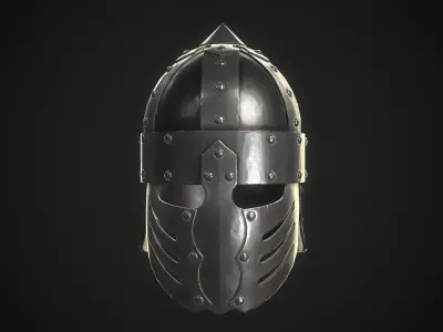 Knight Helmet 03 Low-poly 3D model