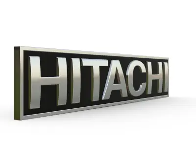 hitachi logo 3D model