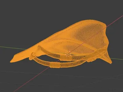 BOTW style paraglider Free low-poly 3D model