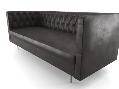 Chester sofa brown materail luxery furniture Free 3D model