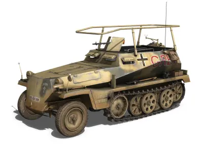 SD KFZ 250 3 - Half-track command variant 3D model
