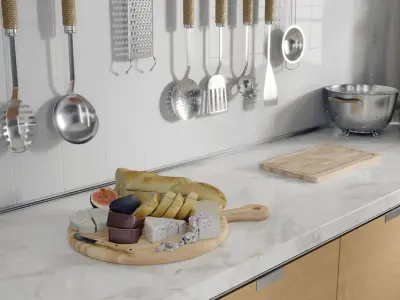  Three Cheeses &amp; Fig Food Platter Models 