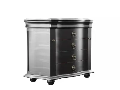Drawer nightstand with three drawers Free 3D model