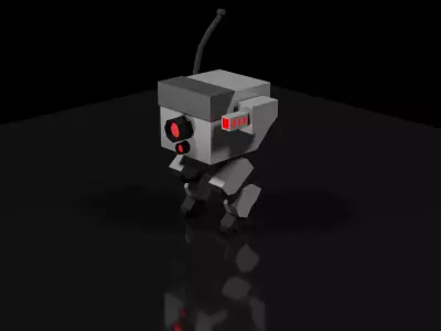 Lowpoly Scouting Robot Low-poly 3D model