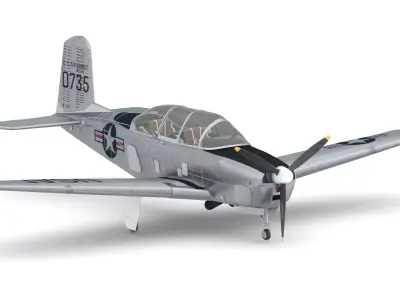  Beechcraft T-34 Mentor 3D model
