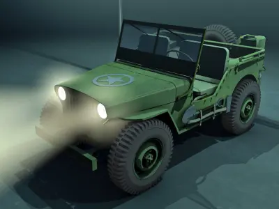 Jeep Willys Military Vehicle 3D model