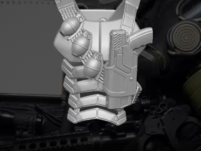 Shadowreaper Bandolier 3D printable File for Action Figures 3D print model