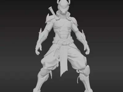 Cyber samurais D Free 3D model