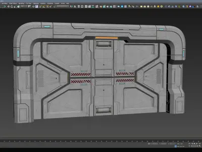 Sci-Fi Kit Free 06 Door Free 3D model