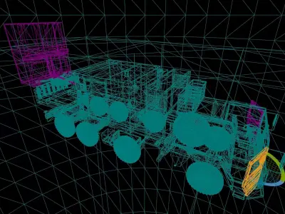 COBRA Counter-Battery Radar Low-poly 3D model