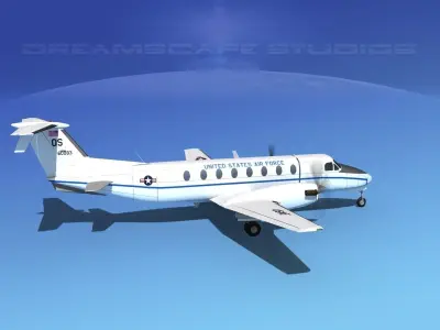 Beechcraft C-12J Huron USAF 3D model