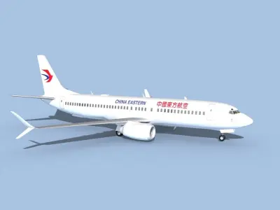 Boeing 737-800 Max China Eastern 3D model