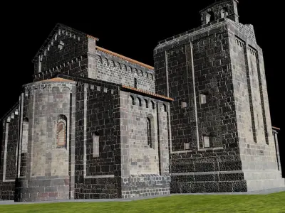 Romanic Church of Ardara - Exterior Only - Low Poly Low-poly 3D model