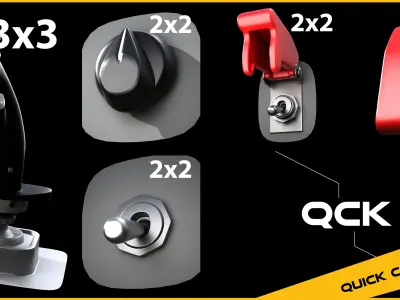 Quick Cockpit Kit Vol 1 - Polystein Add-on Presets for MODO 3D model