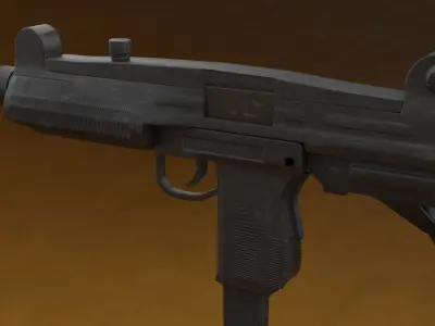 Uzi gun Free low-poly 3D model