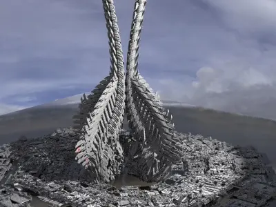 Spiral Spin Tower 3D model