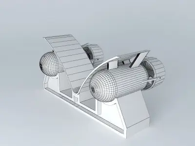 Group-engines chair with two tanks Free 3D model