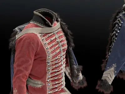 SOLDIER Napoleon Dolman Pelisse 3D model
