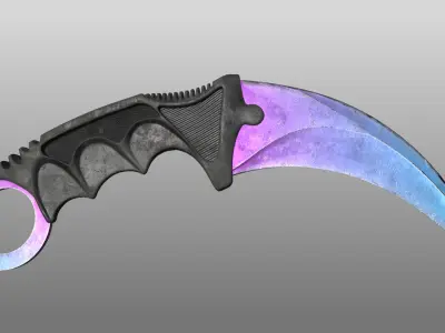 Karambit Knife Free low-poly 3D model