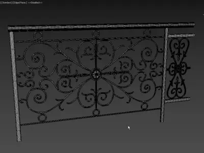 Vintage Forged Fence - Pattern 3D model