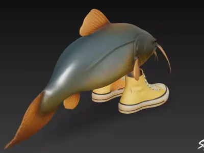 Conversino Barbiglio - Italian BrainRot Low-poly 3D model