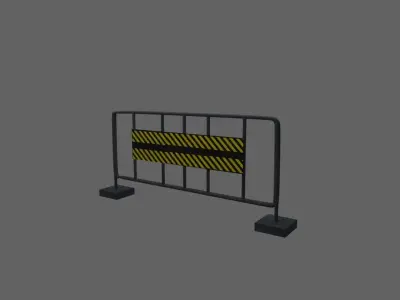 Barricade Free low-poly 3D model