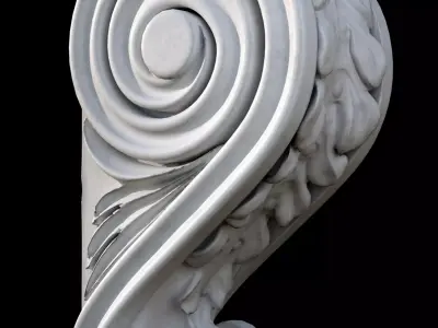 buttress marble corbel Low-poly 3D model