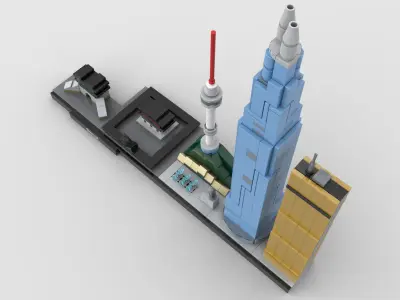 Seoul Skyline 3D model