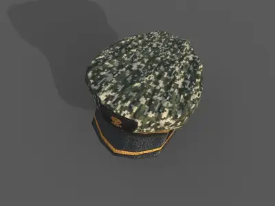 Military-Navy Cap Low-poly 3D model