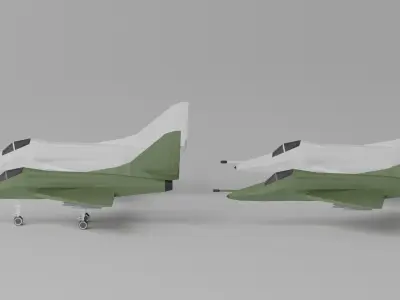 Cartoon Douglas A-4 Skyhawk 3D model