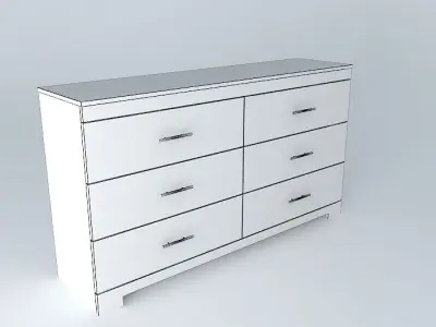 Dresser Six Drawers Free 3D model