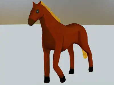 Horse Low-poly 3D model