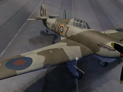 Hawker Hurricane Mk-2d 3D model